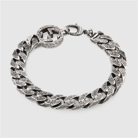 silver bracelet with interlocking g|interlocking g bracelet.